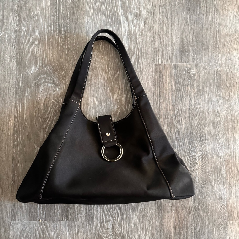 Nine West Black Shoulder Bag with Silver Accent